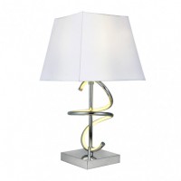 Distribuidor - Lâmpadas Diversas | Sobre Mesas Decoração | SOBREMESA NUEVA YORK 8W 4000K+1XE27 CROMO PANTALLA BLANCA 600LM 44X23X23 CM Ref: 153972020